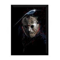 Quadro Terror Sexta-feira 13 Jason Voorhees Poster Moldurado