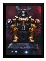 Quadro Thanos Marvel Vingadores Arte Poster Moldurado