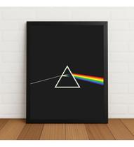 Quadro The Dark Side Of The Moon Album C/ Vidro E Moldura Preto
