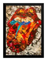 Quadro The Rolling Stones Arte Poster Com Moldura