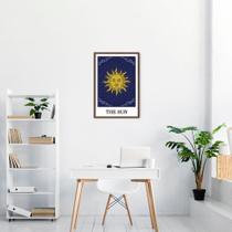 Quadro The Sun Tarot 43x30 Caixa Marrom Moldura Caixa, Marrom Cafe