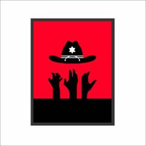 Quadro The Walking Dead Chapéu Rick com Moldura 30x40cm Quadro The Walking Dead Chapéu Rick com Moldura 30x40cm