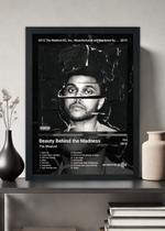 Quadro The Weeknd Beauty Behind the Madness (Dark) Com Vidro Tamanho:21cm x 30cm (A4)