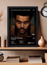 Quadro The Weeknd Hurry Up Tomorrow (Dark) Com Vidro Tamanho:21cm x 30cm (A4)