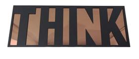 Quadro Think 45x17 Preto / Bronze Espelhado