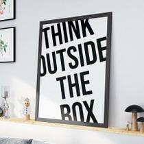 Quadro Think Outside The Box 24X18Cm - Com Vidro