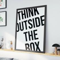 Quadro Think Outside The Box 24x18cm - com vidro Quadro Think Outside The Box 24x18cm - com vidro
