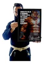 Quadro Tigre Muay Thai Salmo Arte Motivação Marcial Quadro Tigre Muay Thai Salmo Arte Motivação Marcial