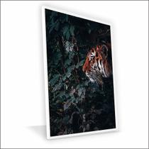 Quadro Tigre Vinil Com Vidro