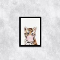 Quadro Tigrinho Chicletes 45x34cm - com vidro