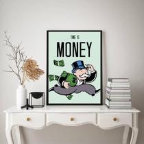 Quadro Time Is Money - Sr. Monopoly 45X34Cm