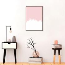 Quadro Tinta Rose 86x60 Filete Marrom Moldura Filete, Marrom Cafe