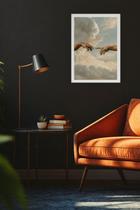 Quadro Toque Divino Com Vidro e Moldura Branca Tamanho:21cm x 30cm (A4)