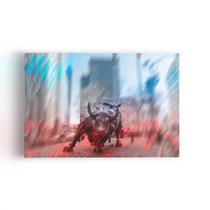 Quadro Touro De Wall Street Finanças Canvas 20X30Cm Quadro Touro De Wall Street Finanças Canvas 20X30Cm