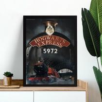 Quadro Trem Expresso De Hogwarts 33x24cm - com vidro