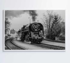 Quadro Trem Preto e Branco 2