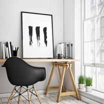Quadro Três Pinceladas - Abstrato - Moldura Caixa + Foam + Vidro em Vários Tamanhos - Artfine Quadro Três Pinceladas - Abstrato - Moldura Caixa + Foam + Vidro em Vários Tamanhos - Artfine