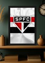 Quadro Tricolor São Paulo FC SPFC Com Vidro e Moldura Tamanho:21cm x 30cm (A4)
