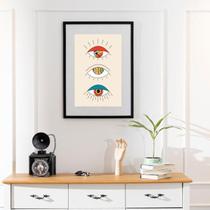 Quadro Trio Olhos Gregos - 60X48Cm