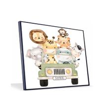 Quadro Turma do Jeep Vinil Com Vidro