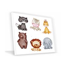 Quadro Turma do Zoo Canvas Sem Vidro