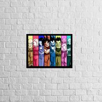 Quadro Turma Dragon Ball Z 33x24cm - com vidro Quadro Turma Dragon Ball Z 33x24cm - com vidro