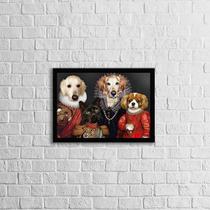 Quadro Turma Nobre Animal 33X24Cm - Com Vidro Moldura Preta