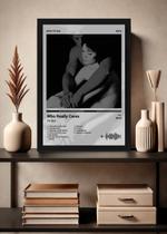 Quadro TV Girl Who Really C. (Black&white) Com Vidro Preta Tamanho:21cm x 30cm (A4)