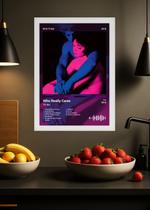 Quadro TV Girl Who Really Cares (Colored) Com Vidro Branca Tamanho:21cm x 30cm (A4)