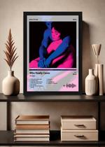 Quadro TV Girl Who Really Cares (Light) Com Vidro Preta Tamanho:21cm x 30cm (A4)