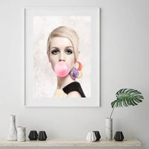 Quadro Twiggy Bubble Gum - 60x48cm Quadro Twiggy Bubble Gum - 60x48cm