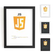 Quadro ulejo Fosco Java 20X30Cm - Branco Com Moldura Preta