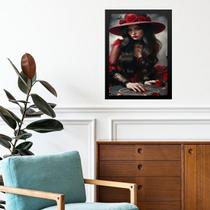 Quadro Umbanda Dama da Noite do Cabaré 24x18cm - com vidro