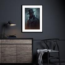Quadro Umbanda Exu Capa Preta - 60x48cm