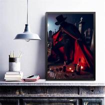 Quadro Umbanda Exu Marabô 24X18Cm - Com Vidro