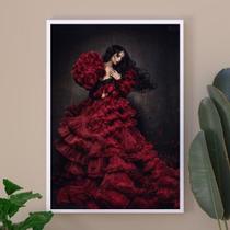 Quadro Umbanda Pomba Gira Sete Saias 45x34cm - com vidro