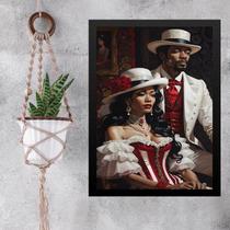 Quadro Umbanda Zé Pilintra e Maria Navalha 33x24cm - com vidro