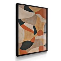 Quadro Único Abstrato Cores Tropicais 55x40 Com Vidros