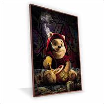 Quadro Ursinho Pooh Canvas Com Vidro