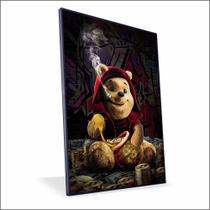 Quadro Ursinho Pooh Canvas Com Vidro