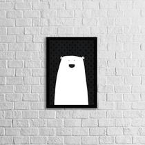 Quadro Urso Escandinavo 45x34cm - com vidro