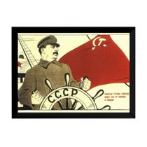 Quadro Ussr Stalin Propaganda Comunista Poster Moldurado Quadro Ussr Stalin Propaganda Comunista Poster Moldurado
