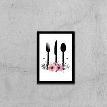 Quadro Utensílios de Cozinha 2 33x24cm - com vidro