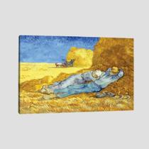 Quadro Van Gogh A Sesta Depois De Millet Tela No Chassi 45X30Cm