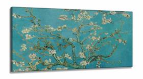Quadro Van Gogh Amendoeira Em Flor Decorativo em Tecido Canvas 130x60 Quadro Van Gogh Amendoeira Em Flor Decorativo em Tecido Canvas 130x60
