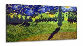 Quadro Van Gogh Girassóis no Campo Decorativo Sala em Tecido Canvas 130x60