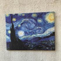 Quadro Van Gogh Noite Estrelada Obras de Artes Tela Acetinada