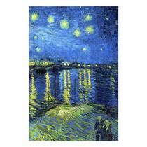 Quadro Van Gogh Noite Estrelada Sobre O Ródano 40x60 Canvas