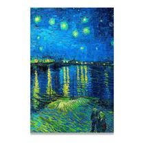Quadro Van Gogh Noite Estrelada Sobre o Rodano Arte Abstrata