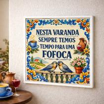 Quadro Varanda Fofoca 33x33cm Mold Preta Vidro Quadro Varanda Fofoca 33x33cm Mold Preta Vidro